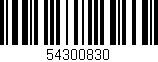 Código de barras (EAN, GTIN, SKU, ISBN): '54300830'