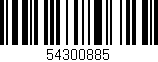 Código de barras (EAN, GTIN, SKU, ISBN): '54300885'