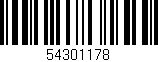 Código de barras (EAN, GTIN, SKU, ISBN): '54301178'