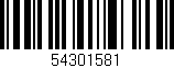 Código de barras (EAN, GTIN, SKU, ISBN): '54301581'