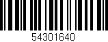 Código de barras (EAN, GTIN, SKU, ISBN): '54301640'