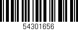Código de barras (EAN, GTIN, SKU, ISBN): '54301656'
