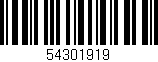 Código de barras (EAN, GTIN, SKU, ISBN): '54301919'