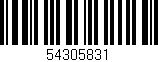 Código de barras (EAN, GTIN, SKU, ISBN): '54305831'