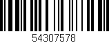 Código de barras (EAN, GTIN, SKU, ISBN): '54307578'