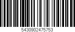 Código de barras (EAN, GTIN, SKU, ISBN): '5430902475753'