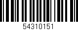 Código de barras (EAN, GTIN, SKU, ISBN): '54310151'