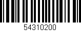 Código de barras (EAN, GTIN, SKU, ISBN): '54310200'