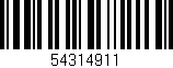 Código de barras (EAN, GTIN, SKU, ISBN): '54314911'