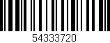 Código de barras (EAN, GTIN, SKU, ISBN): '54333720'