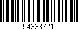 Código de barras (EAN, GTIN, SKU, ISBN): '54333721'