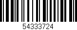 Código de barras (EAN, GTIN, SKU, ISBN): '54333724'