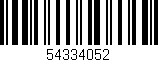 Código de barras (EAN, GTIN, SKU, ISBN): '54334052'