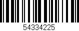Código de barras (EAN, GTIN, SKU, ISBN): '54334225'