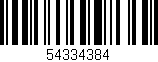Código de barras (EAN, GTIN, SKU, ISBN): '54334384'