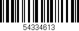 Código de barras (EAN, GTIN, SKU, ISBN): '54334613'