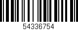 Código de barras (EAN, GTIN, SKU, ISBN): '54336754'