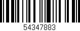 Código de barras (EAN, GTIN, SKU, ISBN): '54347883'