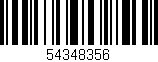Código de barras (EAN, GTIN, SKU, ISBN): '54348356'