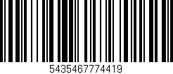 Código de barras (EAN, GTIN, SKU, ISBN): '5435467774419'