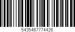 Código de barras (EAN, GTIN, SKU, ISBN): '5435467774426'