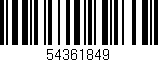 Código de barras (EAN, GTIN, SKU, ISBN): '54361849'