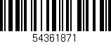 Código de barras (EAN, GTIN, SKU, ISBN): '54361871'