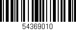 Código de barras (EAN, GTIN, SKU, ISBN): '54369010'