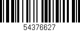 Código de barras (EAN, GTIN, SKU, ISBN): '54376627'
