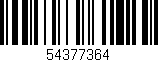 Código de barras (EAN, GTIN, SKU, ISBN): '54377364'