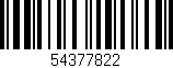 Código de barras (EAN, GTIN, SKU, ISBN): '54377822'