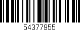Código de barras (EAN, GTIN, SKU, ISBN): '54377955'