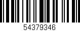 Código de barras (EAN, GTIN, SKU, ISBN): '54379346'