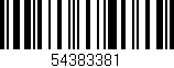 Código de barras (EAN, GTIN, SKU, ISBN): '54383381'