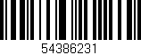 Código de barras (EAN, GTIN, SKU, ISBN): '54386231'