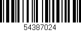 Código de barras (EAN, GTIN, SKU, ISBN): '54387024'