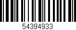 Código de barras (EAN, GTIN, SKU, ISBN): '54394933'