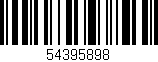Código de barras (EAN, GTIN, SKU, ISBN): '54395898'