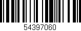 Código de barras (EAN, GTIN, SKU, ISBN): '54397060'