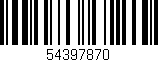 Código de barras (EAN, GTIN, SKU, ISBN): '54397870'