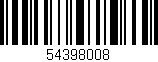 Código de barras (EAN, GTIN, SKU, ISBN): '54398008'