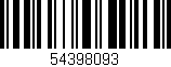 Código de barras (EAN, GTIN, SKU, ISBN): '54398093'