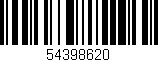 Código de barras (EAN, GTIN, SKU, ISBN): '54398620'