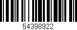 Código de barras (EAN, GTIN, SKU, ISBN): '54398922'