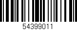 Código de barras (EAN, GTIN, SKU, ISBN): '54399011'