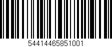 Código de barras (EAN, GTIN, SKU, ISBN): '54414465851001'
