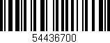 Código de barras (EAN, GTIN, SKU, ISBN): '54436700'