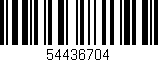 Código de barras (EAN, GTIN, SKU, ISBN): '54436704'