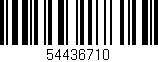 Código de barras (EAN, GTIN, SKU, ISBN): '54436710'
