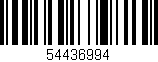 Código de barras (EAN, GTIN, SKU, ISBN): '54436994'